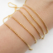 Sterling Silver Gold Plated Box Chains