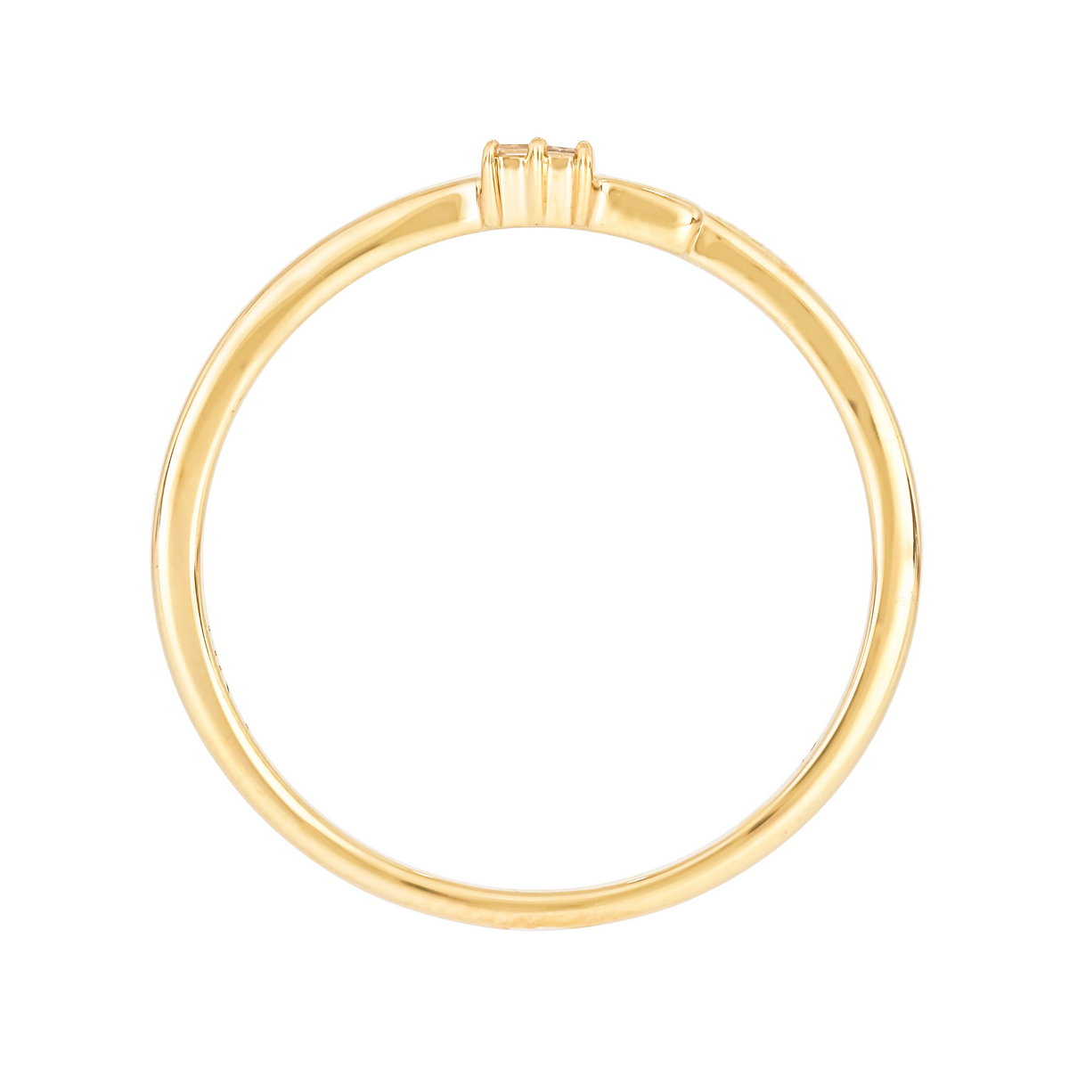 DRN01907. 14K Solid Yellow Gold Diamond Ring