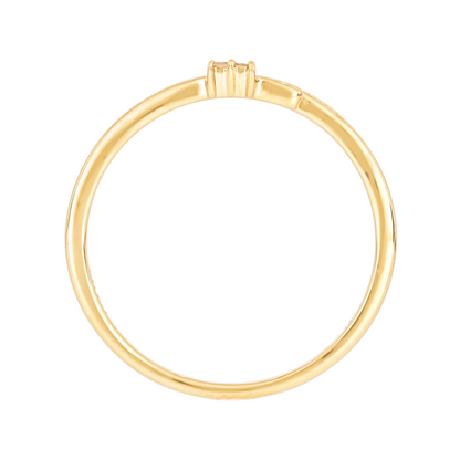DRN01907. 14K Solid Yellow Gold Diamond Ring