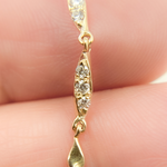 Load image into Gallery viewer, 14K Solid Gold and Diamonds Threader Earrings. EFC52055
