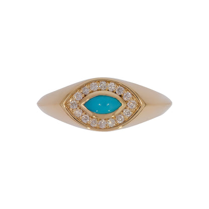 RFB18436. 14K Solid Gold Diamond and Gemstone Ring