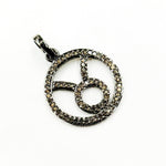 Load image into Gallery viewer, DC308. Diamond Sterling Silver Round Taurus Zodiac Pendant
