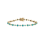Load image into Gallery viewer, BTZ65118TQ. 14K Solid Gold Gemstone Bracelet