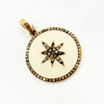 Load image into Gallery viewer, DP898A. Diamond Sterling Silver Round Star Enamel Pendant
