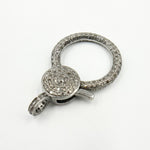 Load image into Gallery viewer, DC703. Diamond Sterling Silver Round Trigger Clasp
