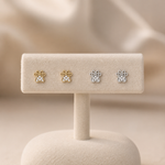 Load image into Gallery viewer, EFA54277. 14K Solid Gold Diamond Paw Studs