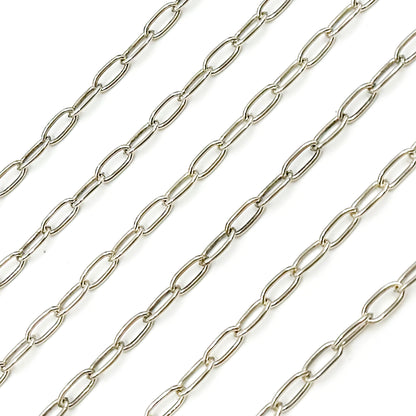 Oxidized Sterling Silver Paperclip Chain