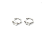 Load image into Gallery viewer, EHI56727. 14k Solid Gold Diamond Huggies
