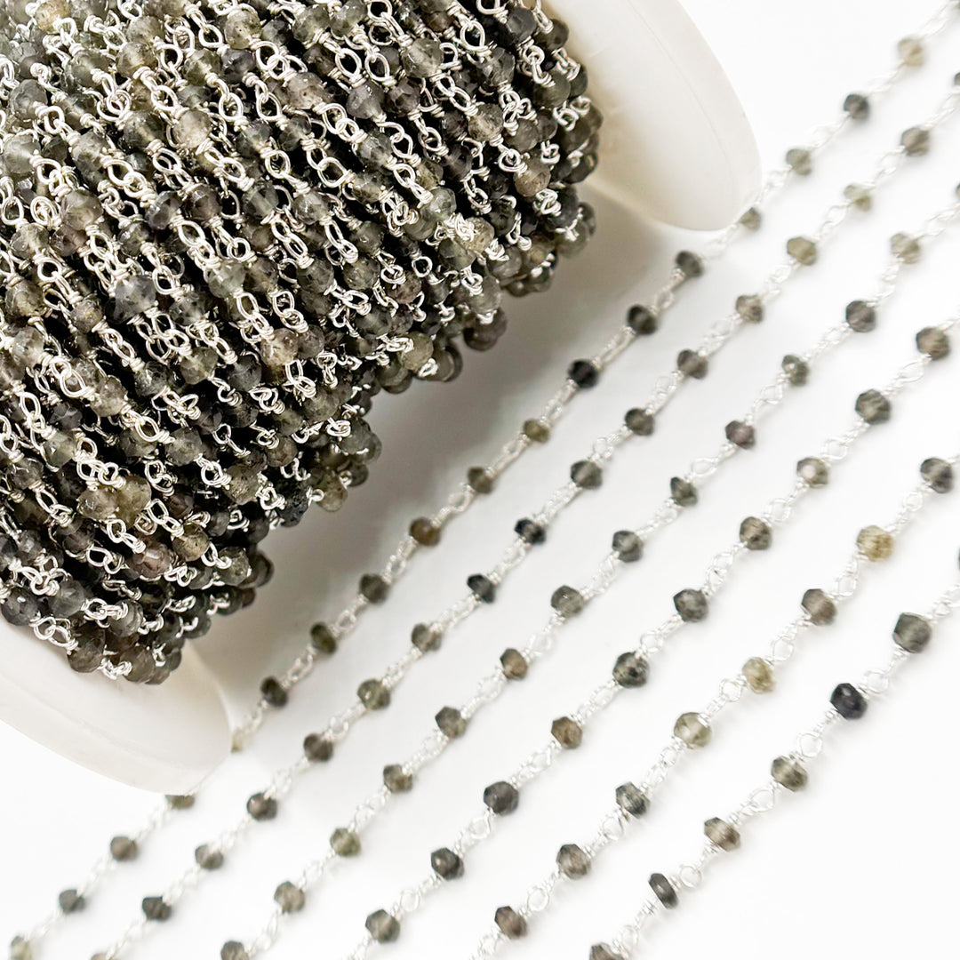 AN7. Andalusite Sterling Silver Wire Chain