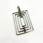 Load image into Gallery viewer, DP483. Diamond &amp; Sterling Silver Rectangle Pendant
