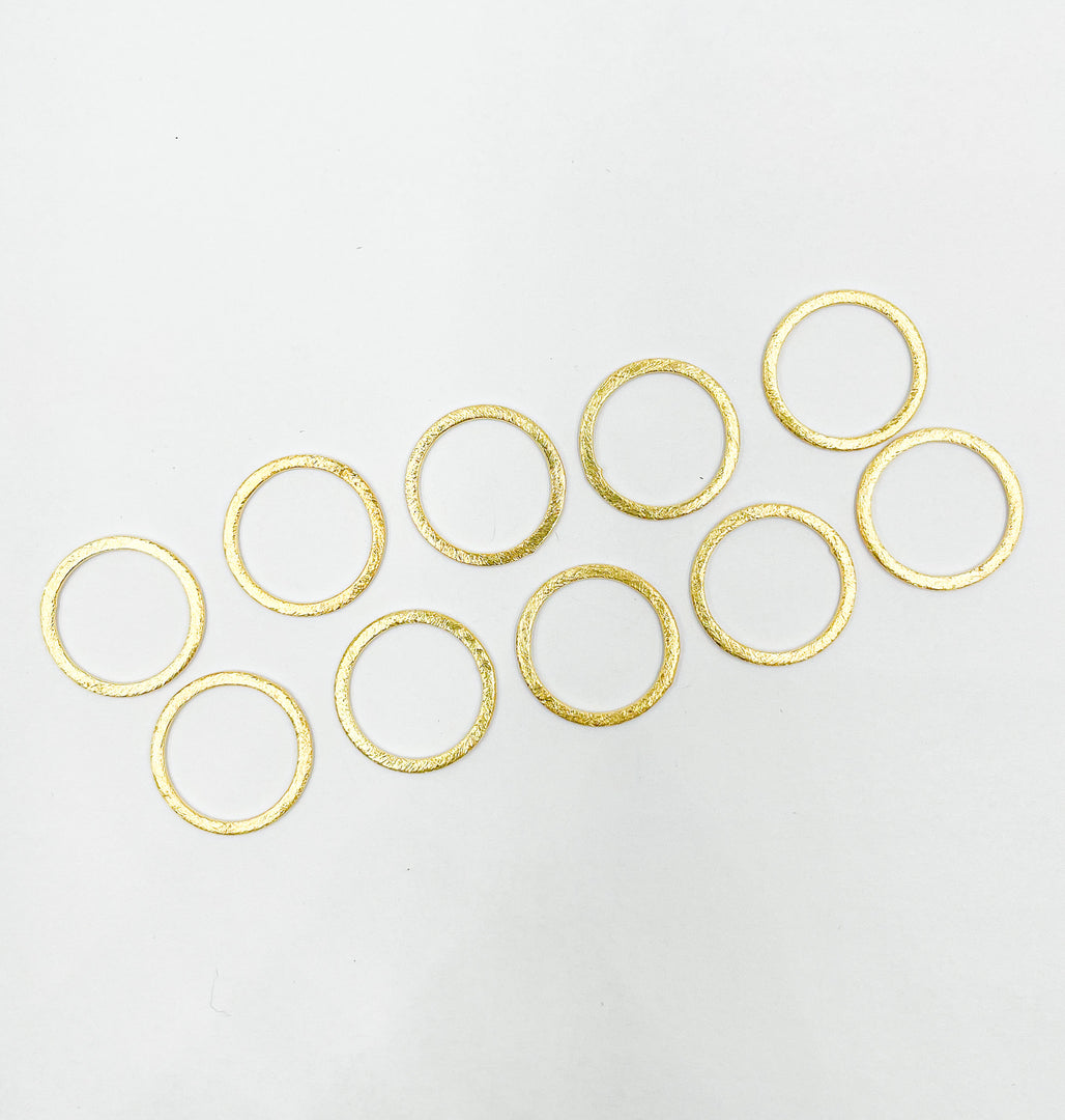 BS3-GP. Sterling Silver Gold Plated Circle Connector 20mm