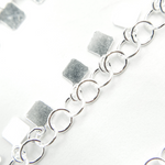 Load image into Gallery viewer, 925 Sterling Silver Dangle 4x3mm Square Chain