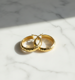 Load image into Gallery viewer, GER5. 14K Solid Gold Hollow Hoop Earrings