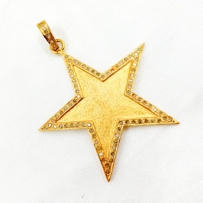 DP363. Diamond Sterling Silver Star Pendant