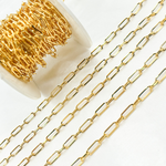 Load image into Gallery viewer, Gold Plated 925 Sterling Silver Flat Paperclip Link Chain