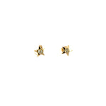 Load image into Gallery viewer, 14k Solid Gold Diamond Star Studs. EFC52671Y
