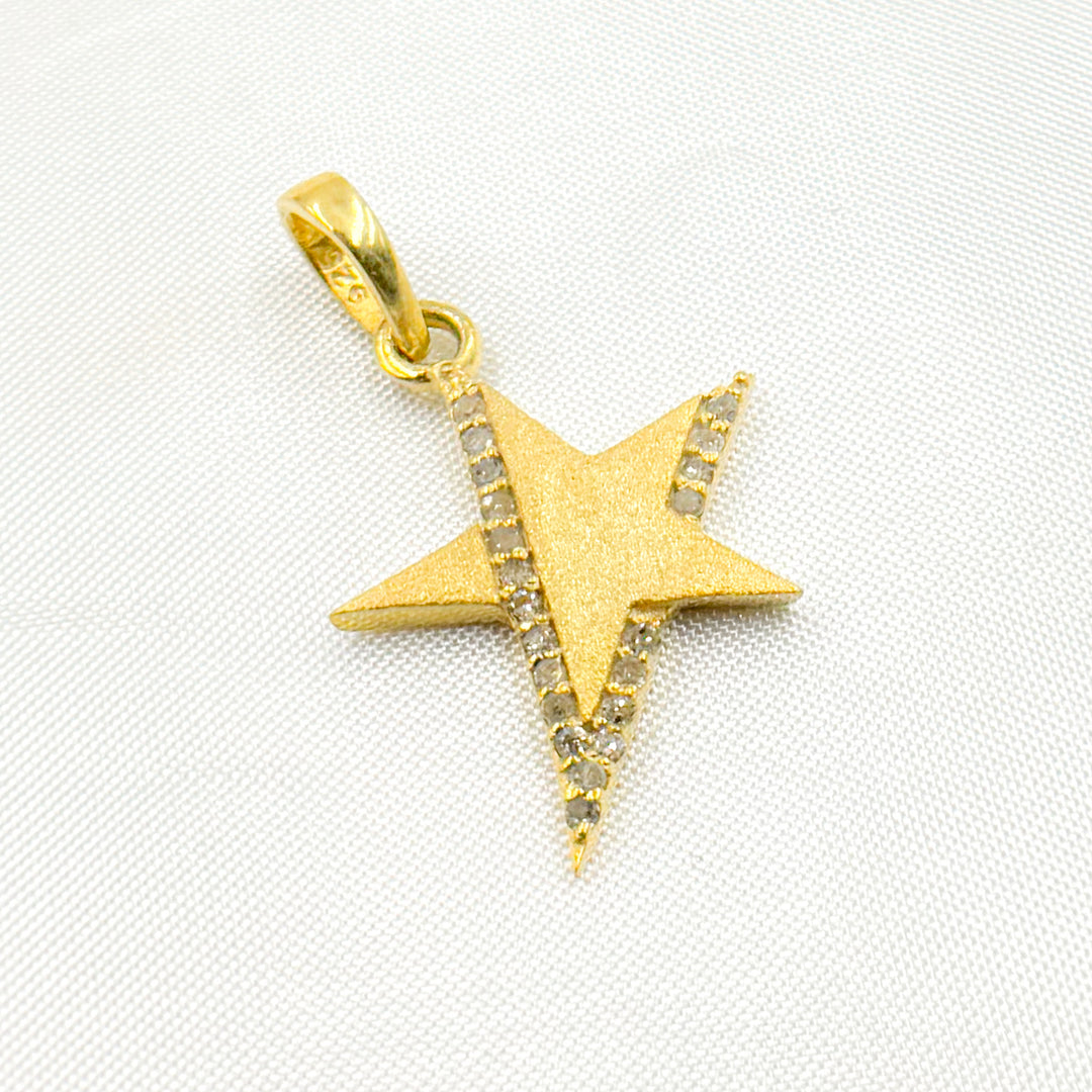 DP724. Diamond Sterling Silver Star Pendant