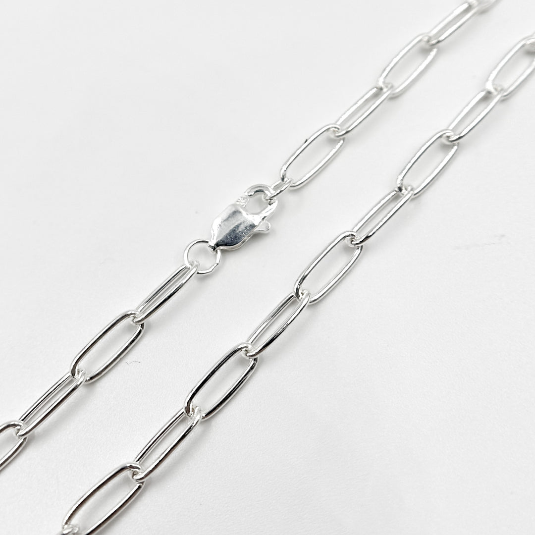 Sterling Silver Smooth Paperclip Necklaces