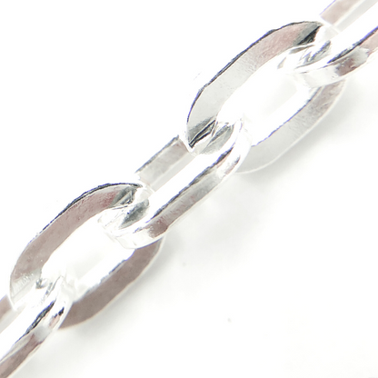 925 Sterling Silver Flat Oval Link Chain