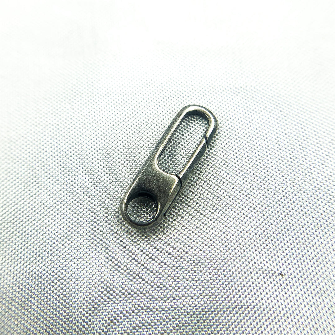 Light Oxidized 925 Sterling Silver Matt Oval Clasp. 1356LIGHTOX