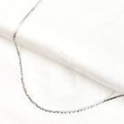 14K Solid White Gold Margarita Chain