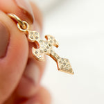 Load image into Gallery viewer, DC440. Diamond Sterling Silver Cross Pendant
