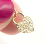 Load image into Gallery viewer, 14K Solid Gold Diamond Heart Charm. GDP447
