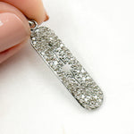 Load image into Gallery viewer, DP068. Diamond Sterling Silver Oval Star Pendant
