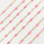 Load image into Gallery viewer, Gold Filled Pink Color Opal Cable Chains
