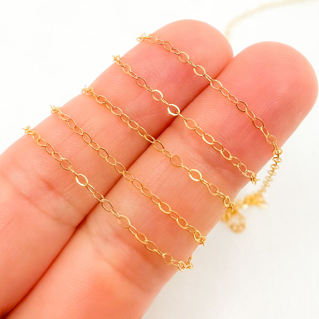 1120FGF. 14K Gold Filled Flat Cable Chain