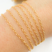 1813GF. 14K Gold Filled Cable Round Link Chain
