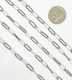 Load image into Gallery viewer, 925 Sterling Silver Diamond Cut Paperclip Link Chain. V9SB
