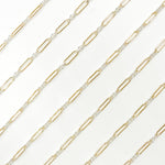 Load image into Gallery viewer, XM/2331/SP. 14k Gold Filled 1 Long &amp; 3 Sterling Silver Short Link Chain