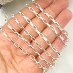 Load image into Gallery viewer, Z100SS. Sterling Silver Flat Oval Box Link Chain
