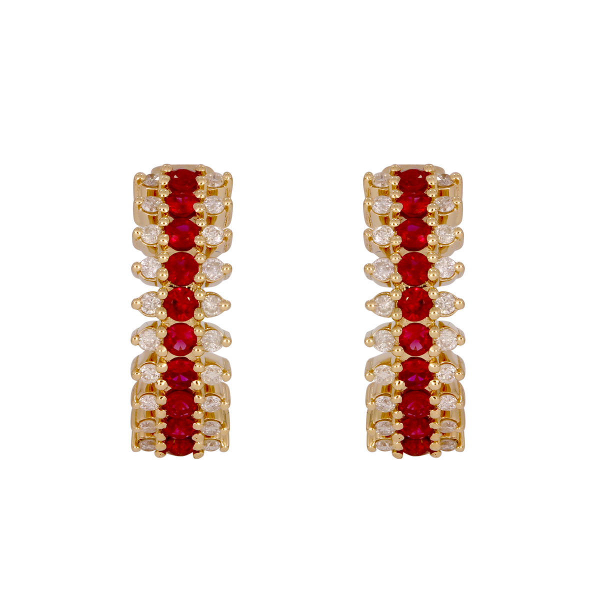 14k Solid  Gemstones Dangle Earring