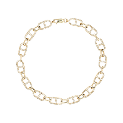 BFN60703. 14K Solid Gold Diamond Bracelet