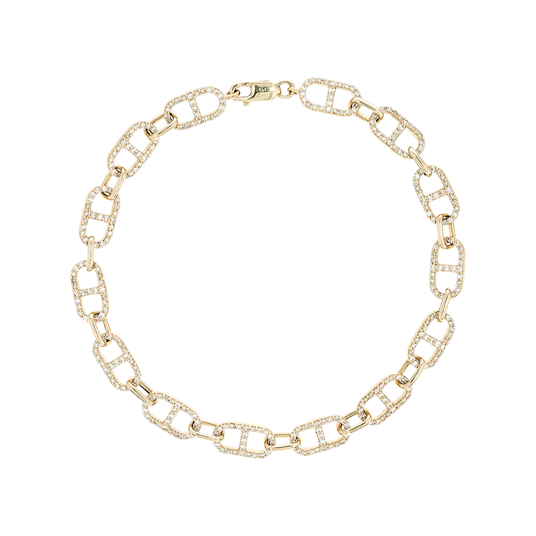 BFN60703. 14K Solid Gold Diamond Bracelet