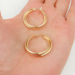 Load image into Gallery viewer, 15850021292. 14K Solid Gold Fancy Braided Hollow Hoop Earrings
