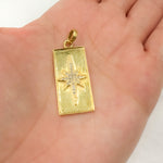 Load image into Gallery viewer, DP546. Diamond Sterling Silver Rectangle Star Pendant
