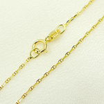 Load image into Gallery viewer, 030FLP1T5. 14K Solid Yellow Gold Diamond Cut Marina Link Chain
