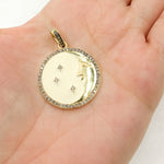 Load image into Gallery viewer, DP722A. Diamond Sterling Silver Enamel Moon &amp; Star Pendant
