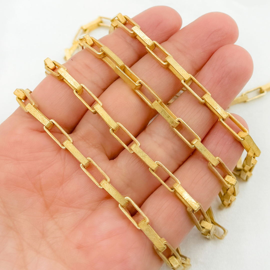 X31GPM. Gold Plated Matt 925 Sterling Silver Box Chain