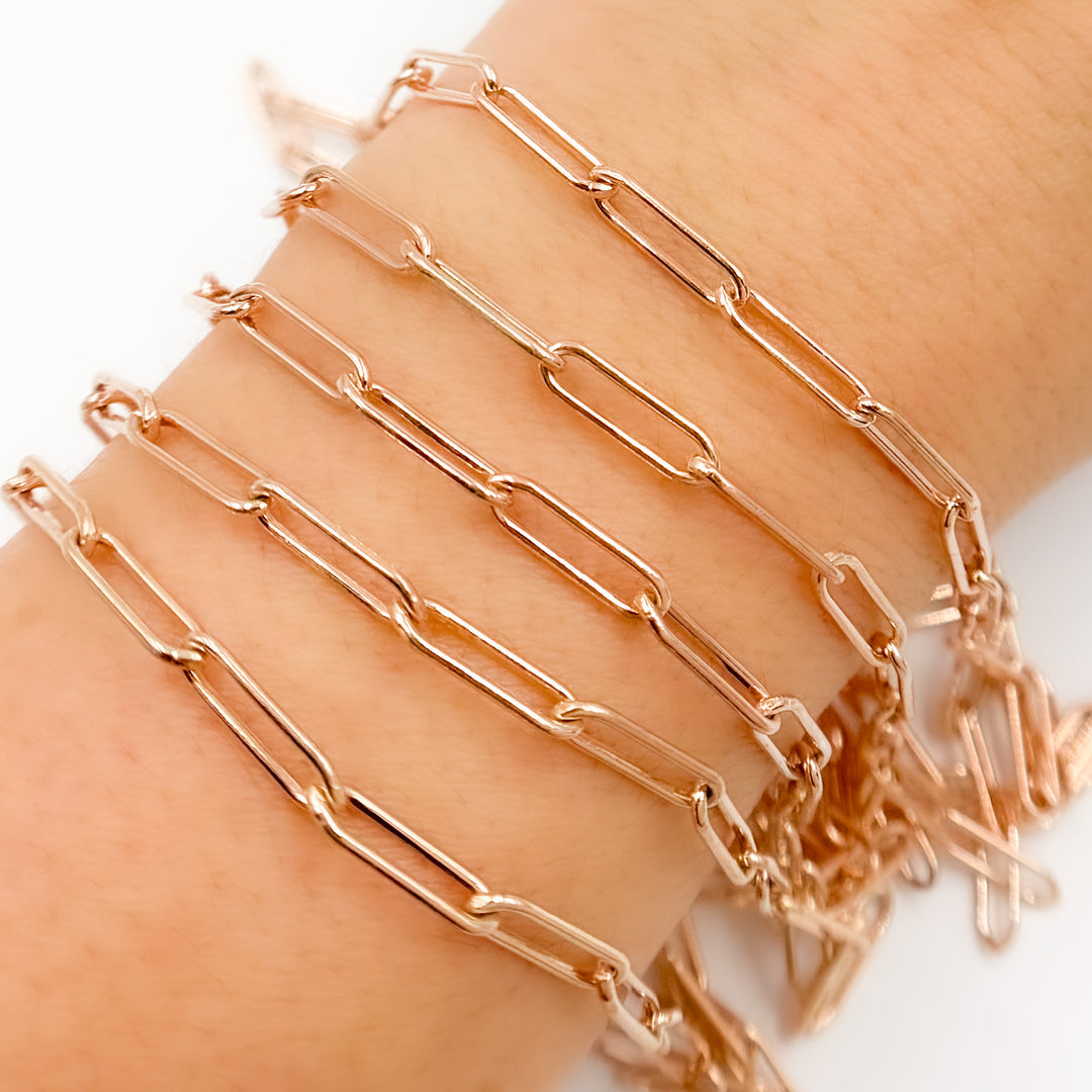 4002RGF. Rose Gold Filled Paperclip Chain