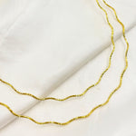 Load image into Gallery viewer, SOW130G. Sterling Silver Gold Plated Snake Omega Necklace
