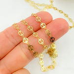 Load image into Gallery viewer, V15GP. Gold Plated Sterling Silver Circles Pattern Chain