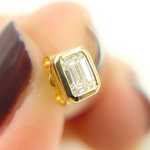 Load image into Gallery viewer, 14K Yellow Gold Rectangle Diamond Studs. ESH59106
