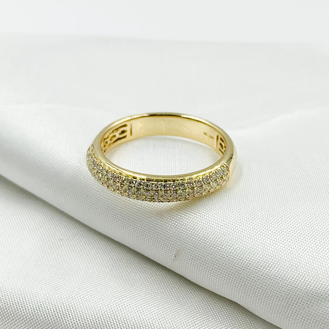 14K Solid Gold Diamond Band Ring. RN401155