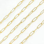 Load image into Gallery viewer, Gold Plated 925 Sterling Silver Diamond Cut Paperclip Chains