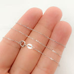 Load image into Gallery viewer, 025R01T5WG. 14K Solid White Gold Cable Chain
