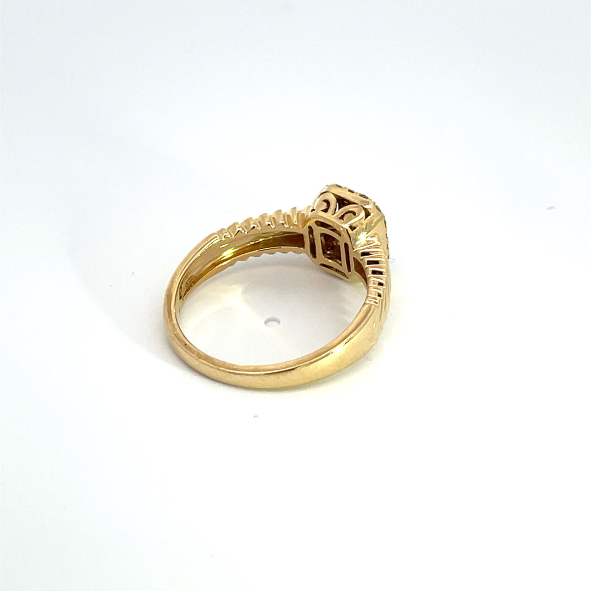 14k Solid Gold Diamond Statement Ring.